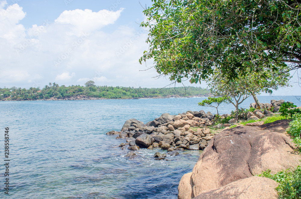 Tropical landscape the gulf of the Indian Ocean in Sri Lanka Tropical landscape the gulf of the Indian Ocean in Sri Lanka