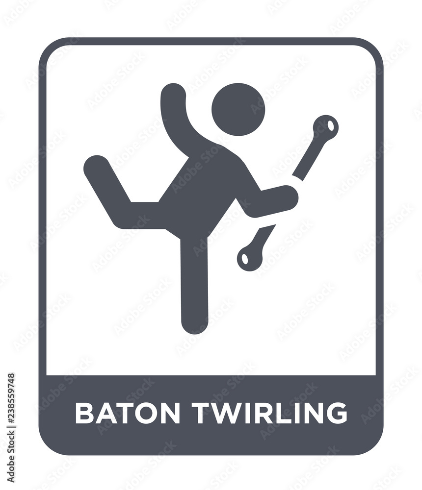 baton twirling icon vector baton twirling icon vector