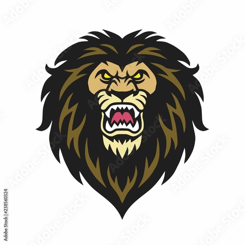 Wallpaper Mural Angry Lion Head Logo  Torontodigital.ca