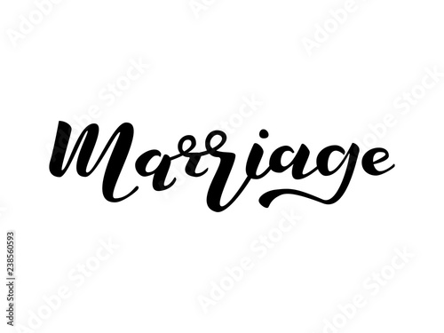 Marriage lettering. Vector illustration