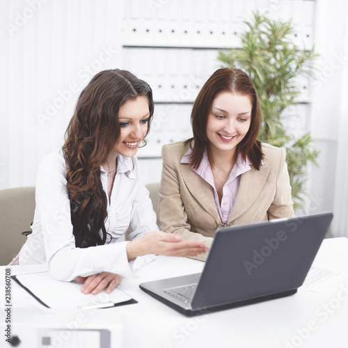 employee in the workplace in the office.
