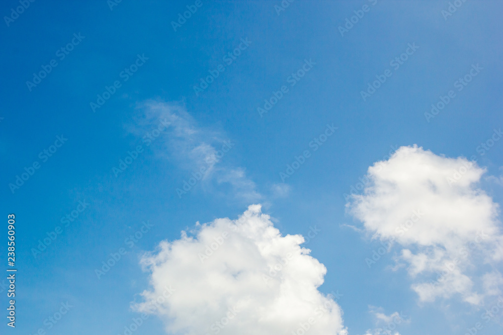 White Fluffy Clouds In The Blue Sky, For Background White Fluffy Clouds In The Blue Sky, For Background