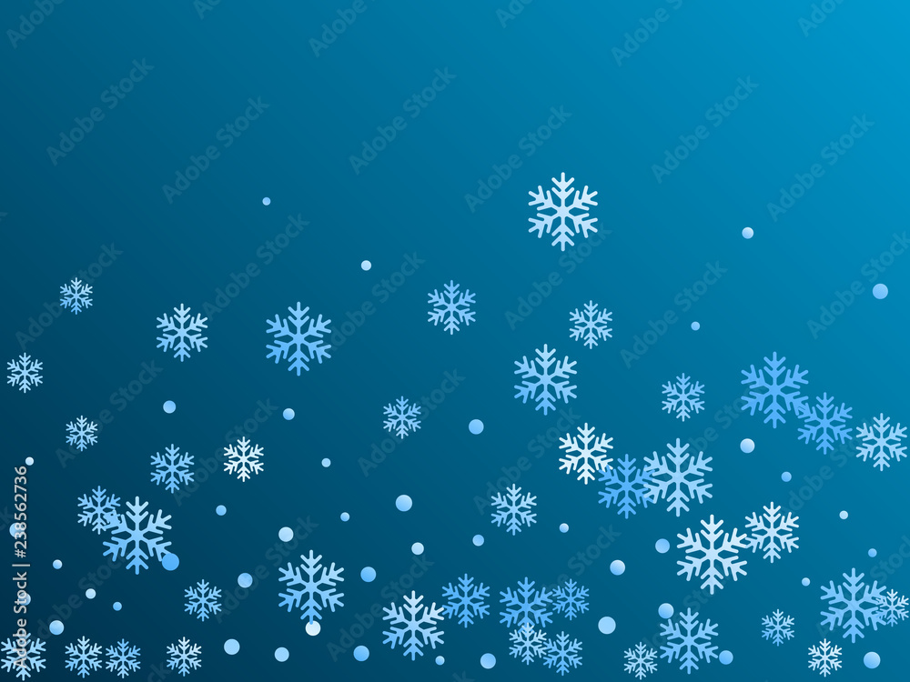 Crystal snowflake shapes winter confetti