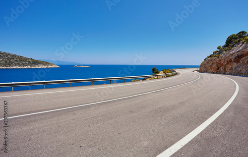 Fototapeta Naklejka Na Ścianę i Meble -  road for cars along the sea coast.