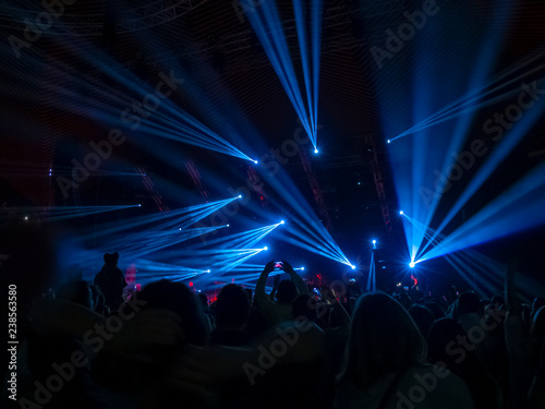 Crowd of people on the dancefloot
