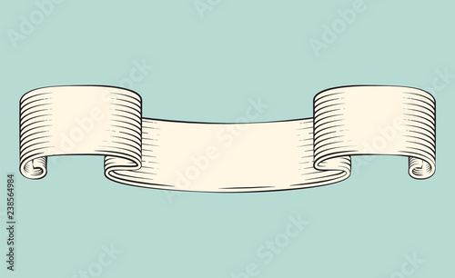 Banner Stripe Sketch Icon Vector Illustration
