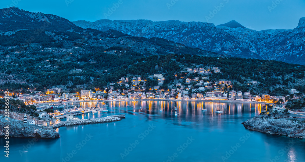 Panoramic Aerial View of Port de Soller in Majorca Panoramic Aerial View of Port de Soller in Majorca