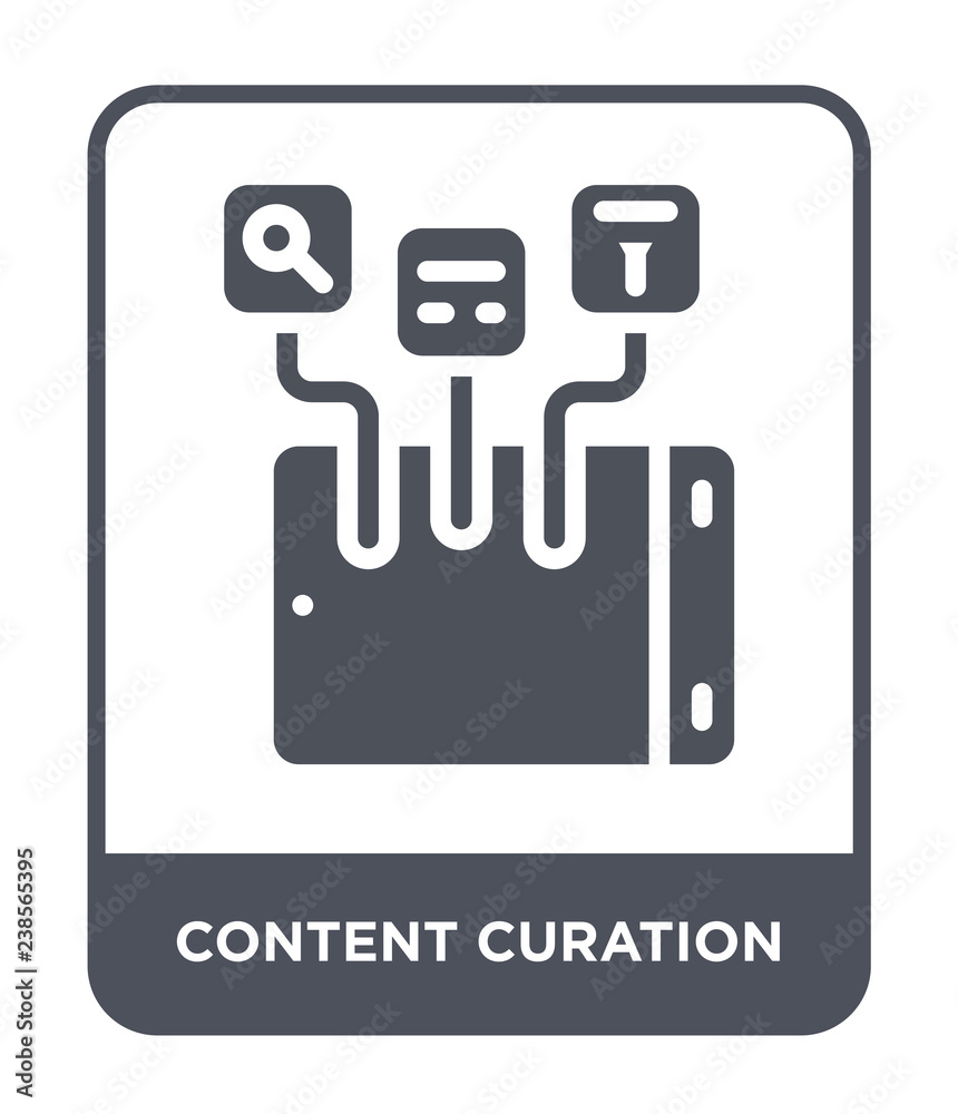 content curation icon vector
