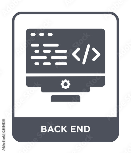back end icon vector