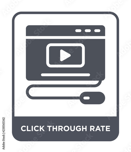 click through rate icon vector