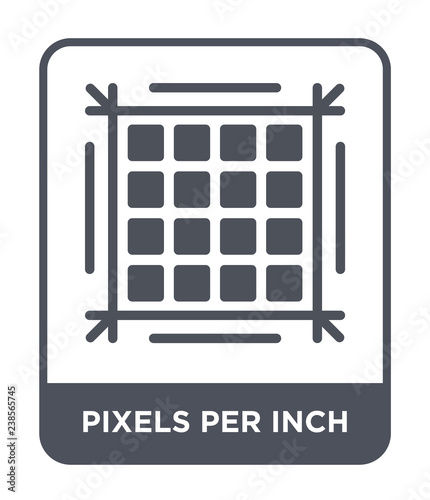 pixels per inch icon vector