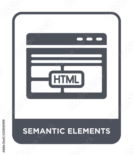 semantic elements icon vector