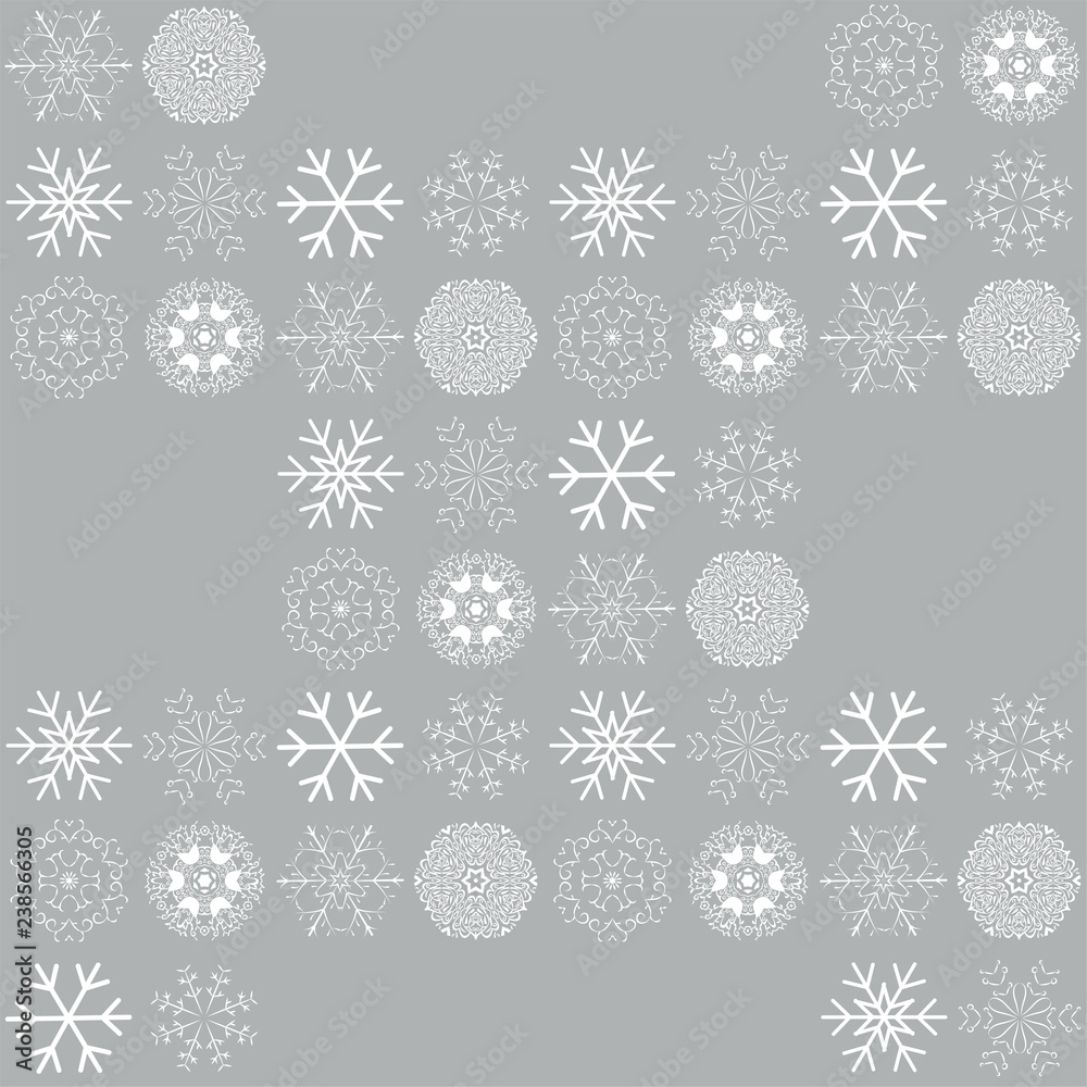 Vector seamless pattern with snowflakes. Winter background. EPS10 Vector seamless pattern with snowflakes. Winter background. EPS10