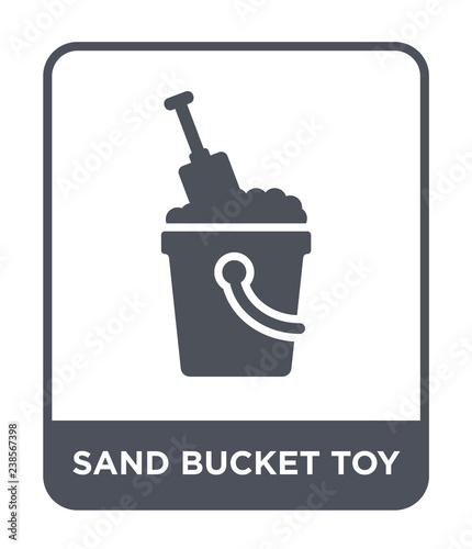 sand bucket toy icon vector
