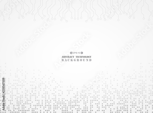 Abstract of electronic background digital gray color pattern.