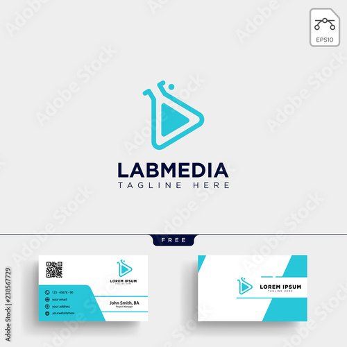 Laboratory logo template and business card