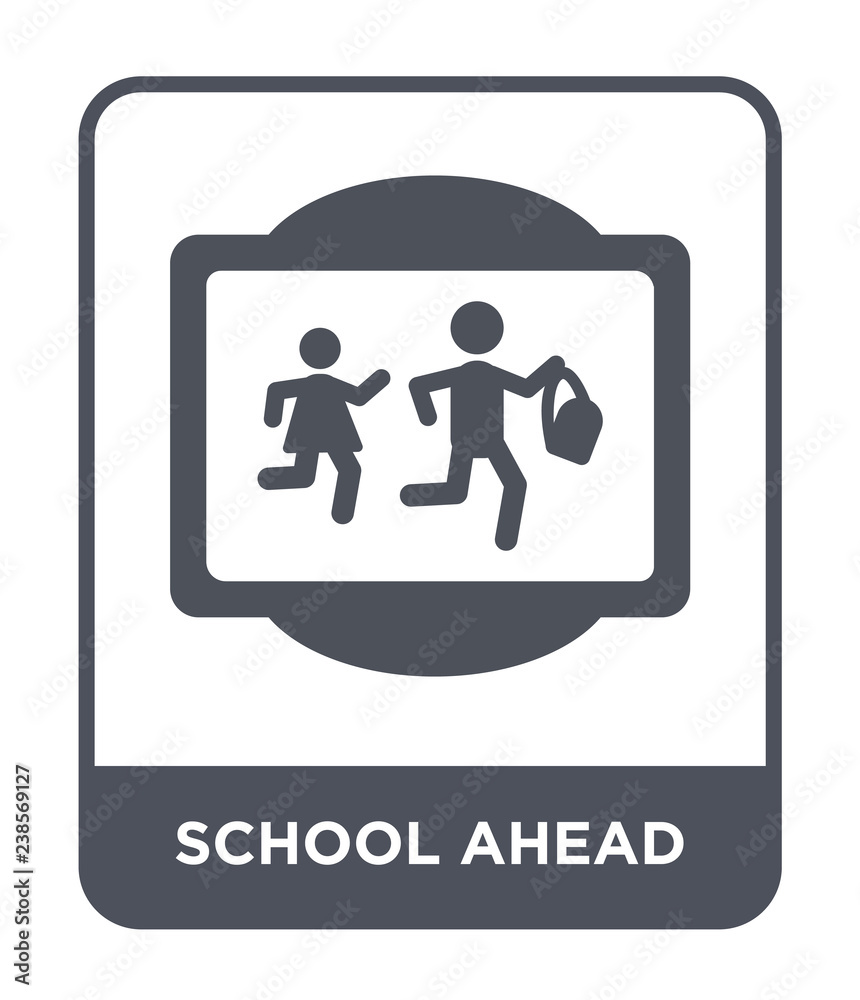 school ahead icon vector school ahead icon vector