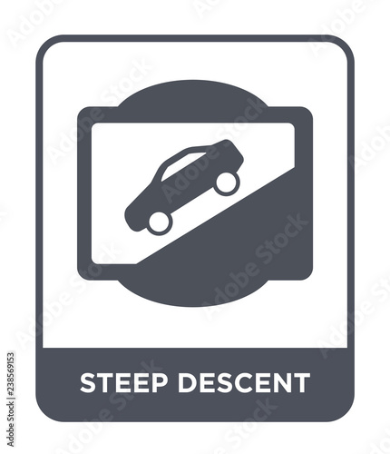 steep descent icon vector