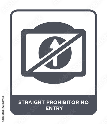 straight prohibitor no entry icon vector