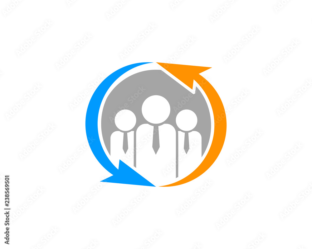 Human Resource Vector Concept Logo, Vector Illustration Human Resource Vector Concept Logo, Vector Illustration