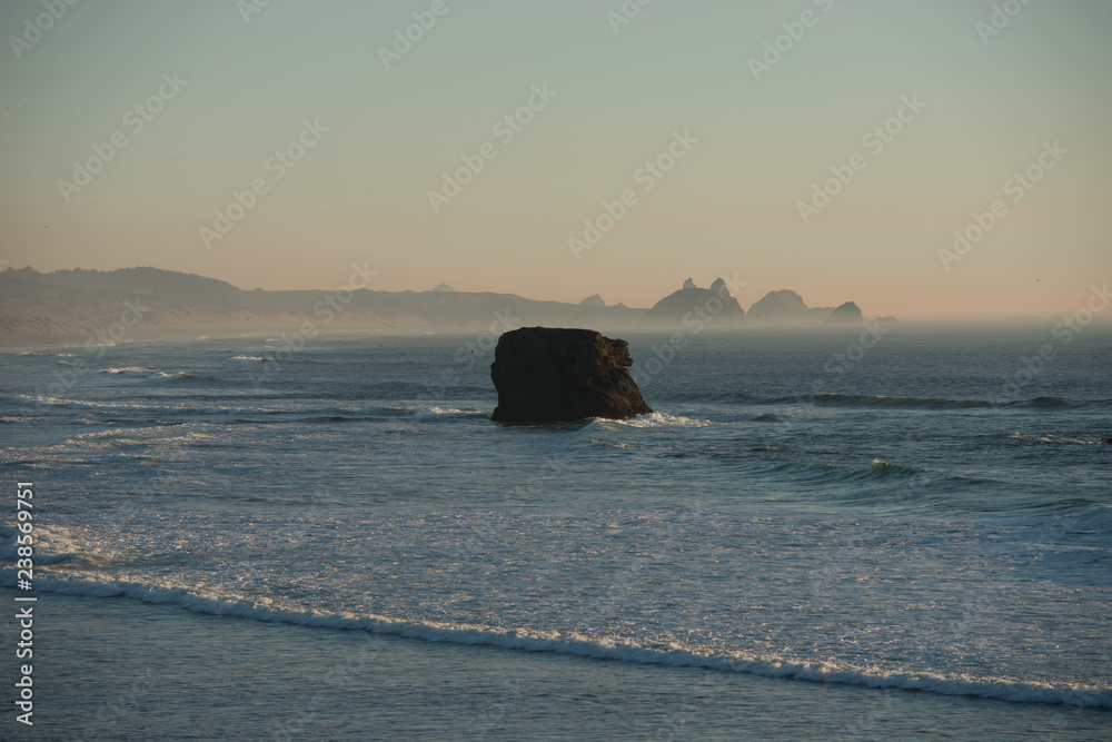 Sunset views of the south coast of Oregon