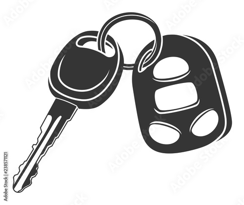 Monochrome car key