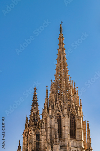 Barcelona Cathedral Exterior, Gothic District, Spain