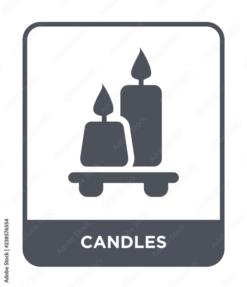 Fototapeta premium candles icon vector