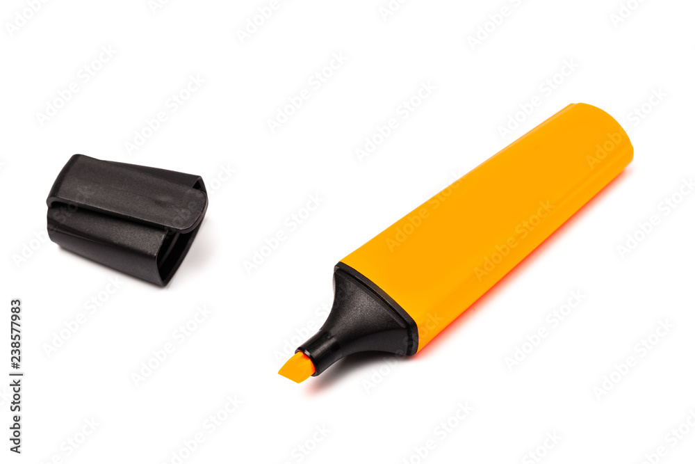 Multicolored highlighter Isolated on white background Multicolored highlighter Isolated on white background