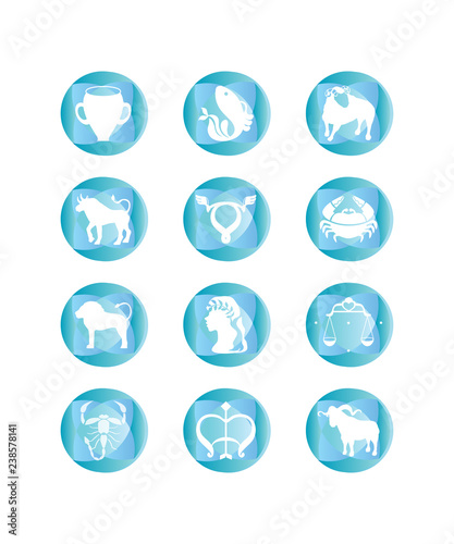 zodiac icon set