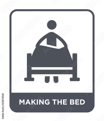 making the bed icon vector