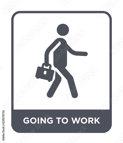 going to work icon vector
