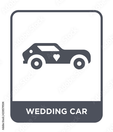wedding car icon vector