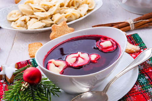 red barszcz with uszka a polish christmas soup