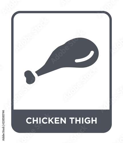 chicken thigh icon vector