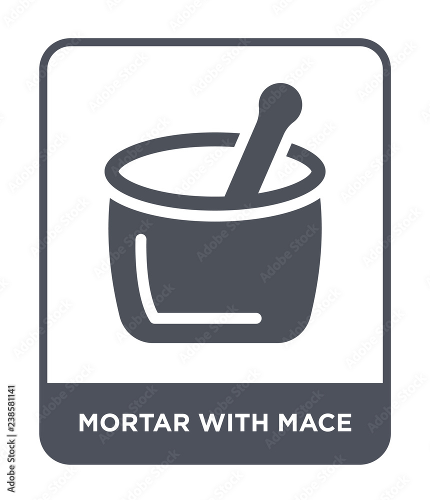 mortar with mace icon vector mortar with mace icon vector