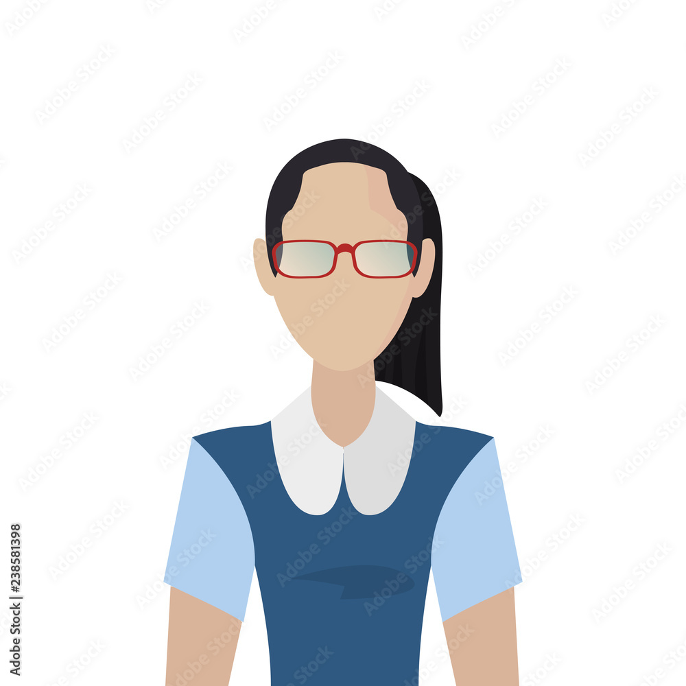 woman portrait on white background woman portrait on white background