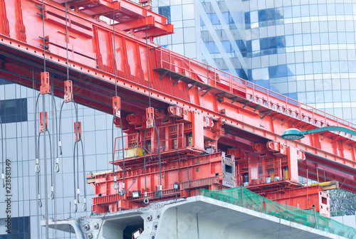 Large crane at construction site