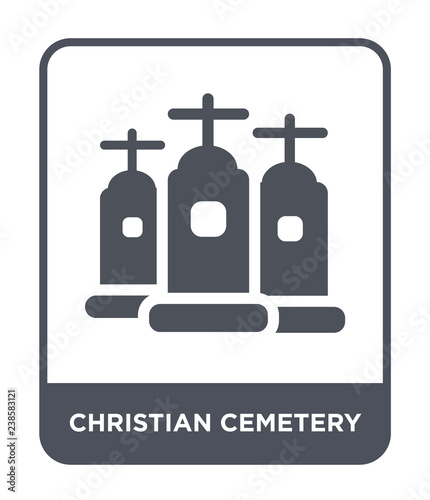 christian cemetery icon vector
