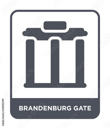 brandenburg gate icon vector