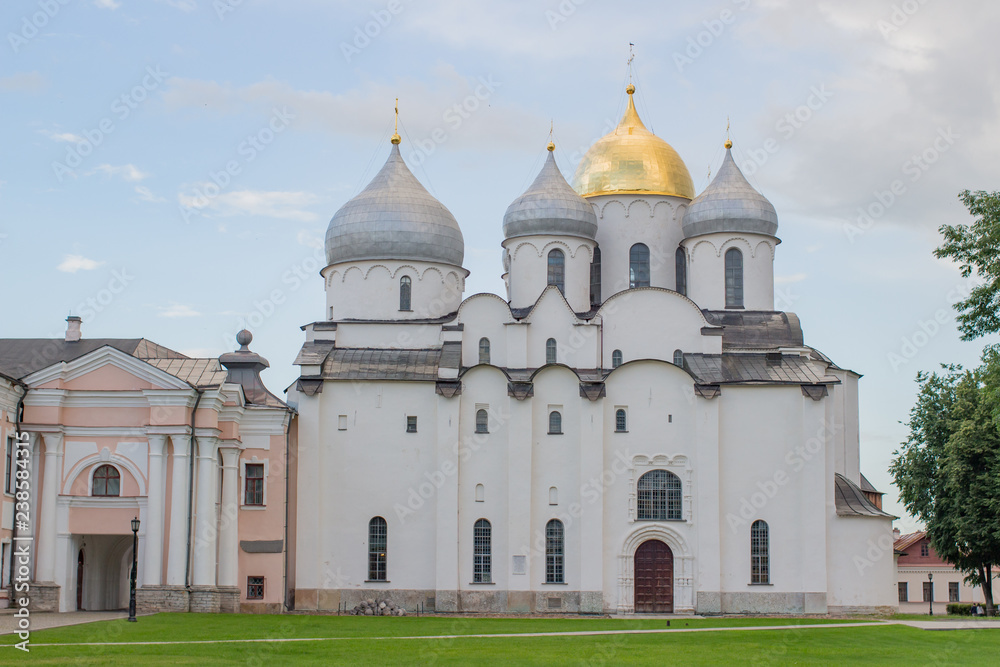 Novgorod Cathedral in the centre White church