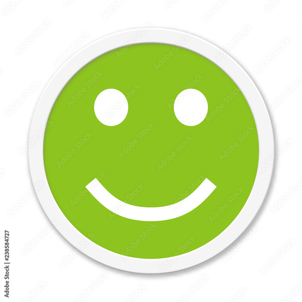 Runder roter Button zeigt positive Bewertung Runder roter Button zeigt positive Bewertung