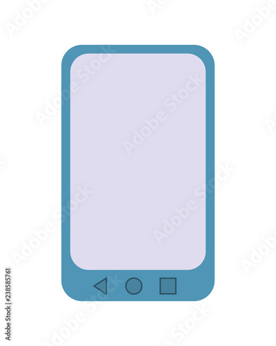 mobile device on white background