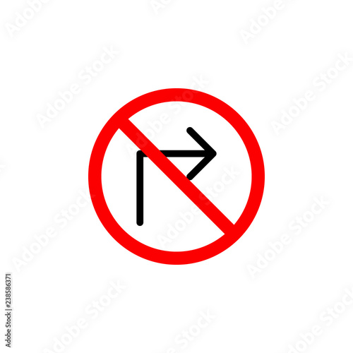 Free Download Forbidden left icon on white background can be used for web, logo, mobile app, UI, UX - GFXLoad