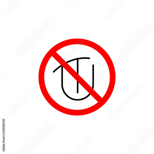 Free Download Forbidden tongue, taste icon on white background can be used for web, logo, mobile app, UI, UX - GFXLoad