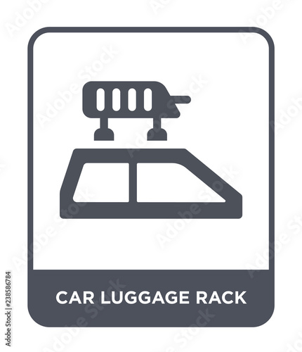 car luggage rack icon vector