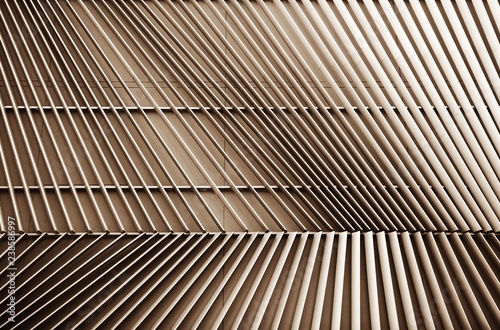 Abstract close-up view of modern copper ventilated on building
