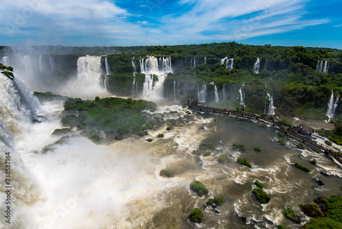 Iguazu Falls  One of New Seven Wonders of Nature  in Brazil and Argentina  High Angle View