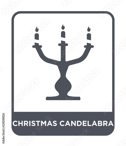 christmas candelabra icon vector