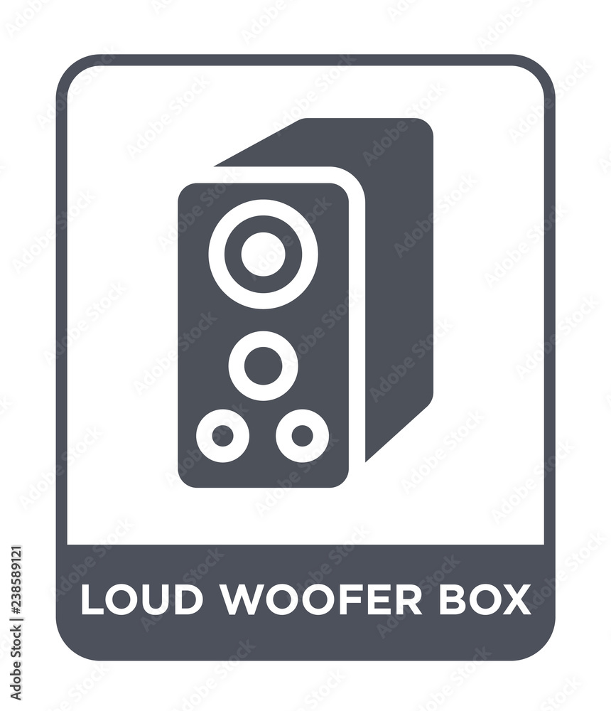 loud woofer box icon vector loud woofer box icon vector